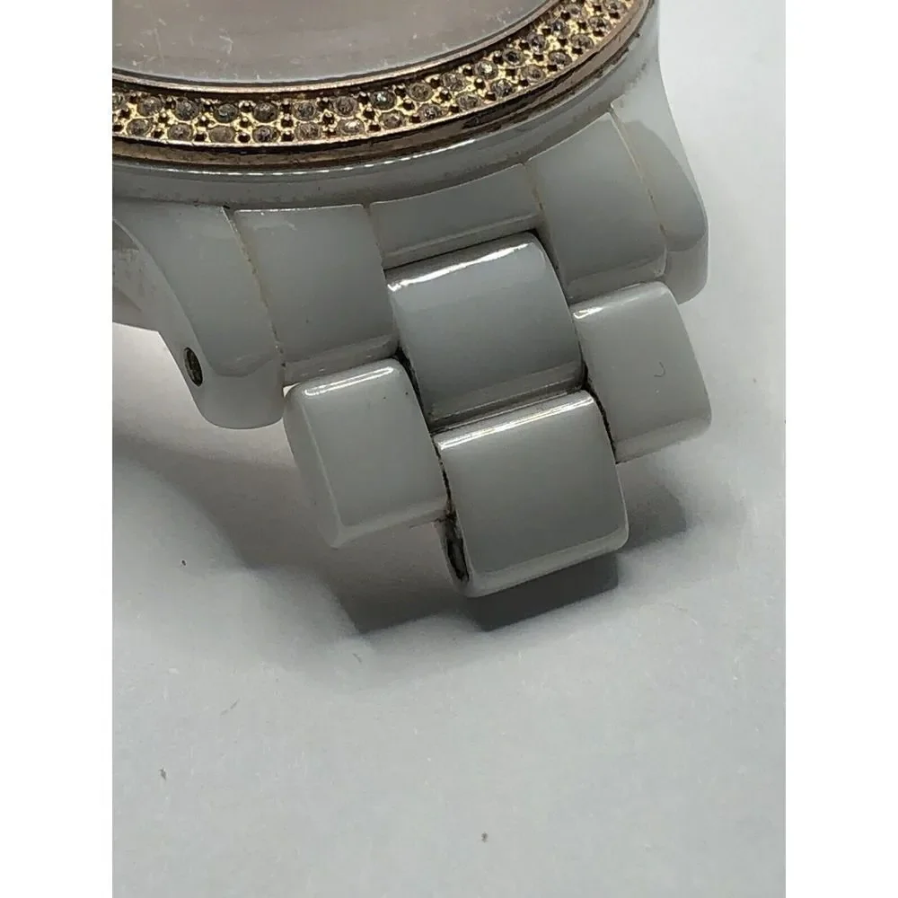 Michael Kors Watch Parts Case 40mm Partial Band White Ceramic 20mm Links GY362
